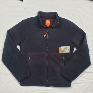 NEW Ozark Trail Women's Zip Up Fleece Jacket w/ Pockets Black Soot Small